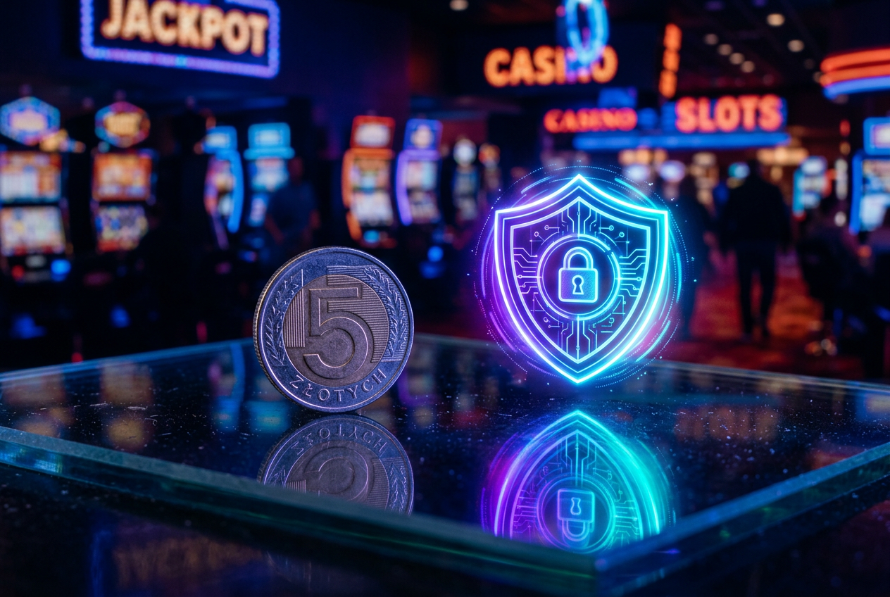 Abstract representation of secure online transactions and gambling.